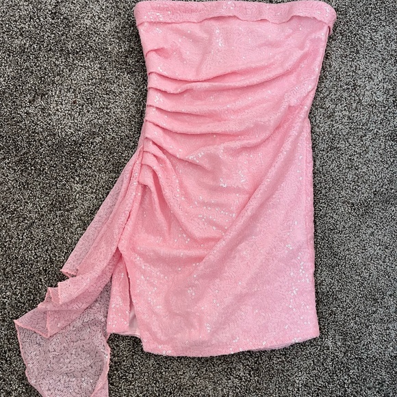 Lucy in the Sky Dresses & Skirts - Pink Strapless Sequin Dress